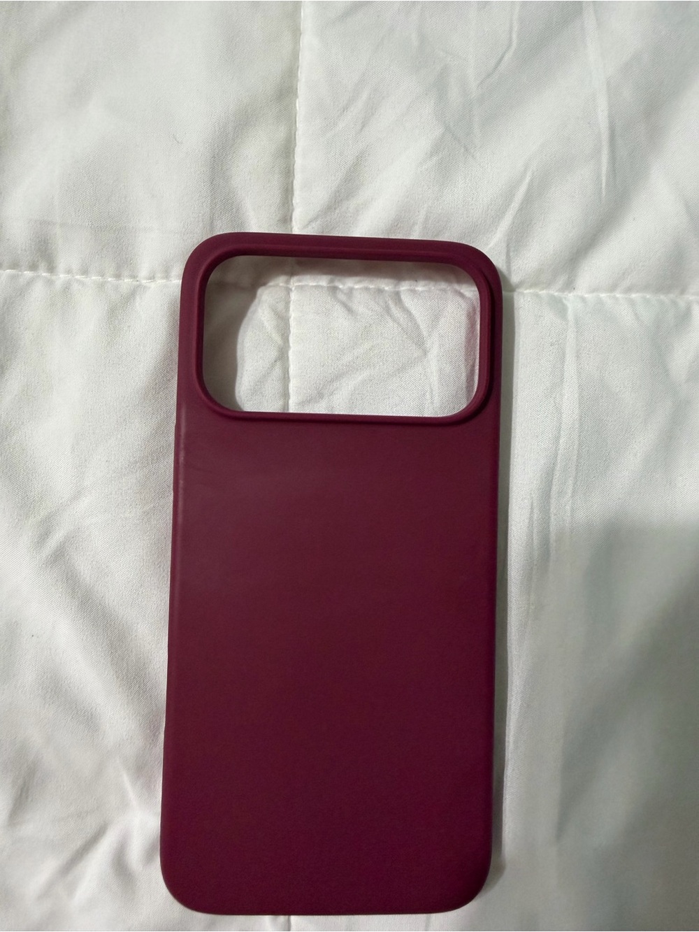 ORNARTO Wine Red Silicone Phone Case- 17 Pro Max